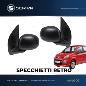 Rückspiegel für Fiat Panda 312 Von 2012> Rechts Links Voll Handbücher Schwarze - Bild 1 von 1