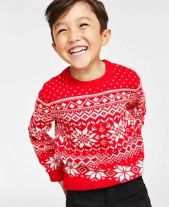 Holiday Lane Little Boys Size 7 Festive Fair Isle Long Sleeve Sweater $40 069 - Picture 1 of 9