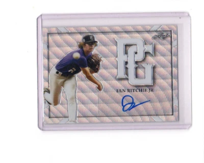 2021 Leaf Perfect Game Showcase Silver Wave Proof Ian Ritchie Jr Auto 1/1 - Image 1 of 2