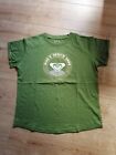 cooles T-Shirt von Roxy | Gr. M 38 | grün mit gold Print | Neu 