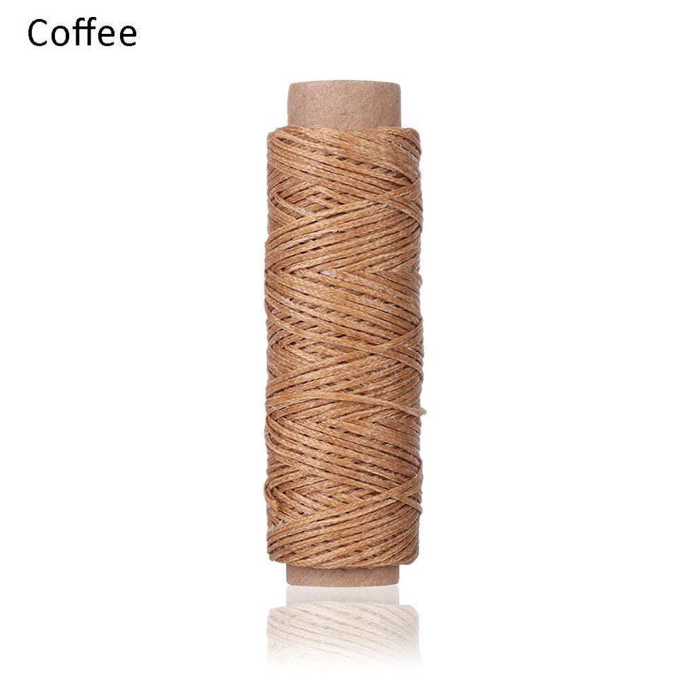 Cotton Leather Cord String-30m Roll Waxed Strap Spun Nylon Hand Stitching Thread - Image 1 of 4