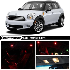15x Red LED Light Interior Package Kit Fit 2011-2014 MINI Cooper Countryman S - Foto 1 di 12
