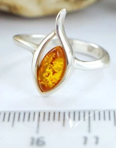 BERNSTEIN RING Bernsteinring Silber 925 Amber - Picture 1 of 1