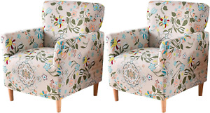 Banquet Armchair Slipcover Luxury Printed Chair Slipcovers with Arms Stretch Cha