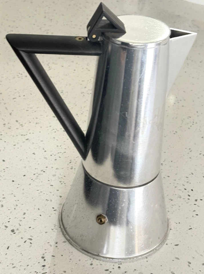 ACCADEMIA LAGOSTINA 6- Tazas Espresso, Olla Moka Hecha en Italia Ettore Sottsass Foto 1 de 4