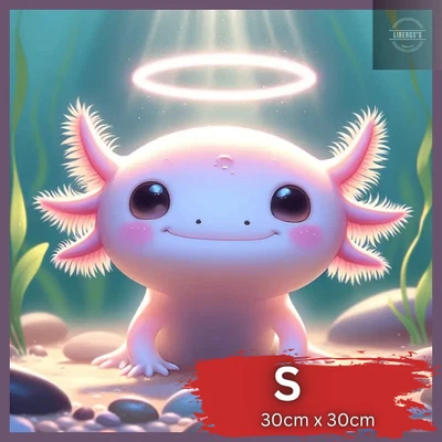 MARKENLOS Diamond Painting Bild, 30cm X 30cm / Niedliches Axolotl