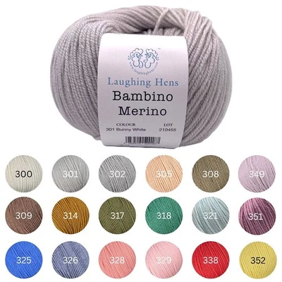Bambino Merino Baby Yarn Sport Weight Soft Knitting Crochet Wool All Coolours