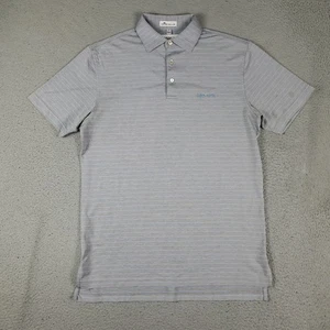 Peter Millar Poloshirt Herren klein grau gestreift Golf Freizeit Kurzarm *FLECKIG - Bild 1 von 7