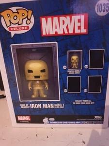 Funko Pop Marvel Deluxe Hall of Armor Iron Man Model 1 Golden Armor #1035 - Picture 1 of 6
