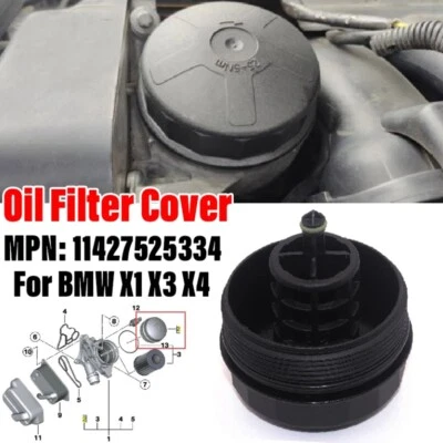 Tapa de carcasa de filtro de aceite para BMW 128i 135i 320i 328i 328xi 330i 335i 525i 528i X1 Foto 1 de 4