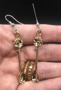 UNBRANDED Flower EARRINGS, MINATURE SPOONS, Gold Tone Cute Cottage Core - Picture 1 of 4