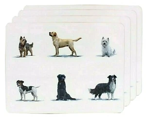 4er Set Tischsets Man's Best Friend Hund Korkunterseite The Leonardo Collection - Bild 1 von 2