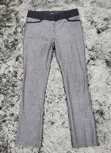 Express Columnist Pants Womens OS Gray Black Waistband Casual Office Work Pocket - Picture 1 of 20