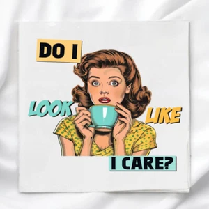 Bloque de edredón de panel de tela de humor retro para mujer para acolchar manualidades RW1132 - Imagen 1 de 2
