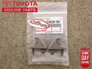 01 - 04 TOYOTA TACOMA SUN VISOR HOLDER CLIP QTY 2 OEM BRAND NEW MEDIUM CHARCOAL - Picture 1 of 4