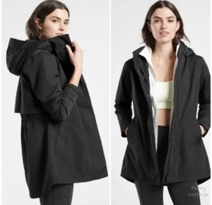 Athleta Black Rain Jacket Size XXS - Picture 1 of 13