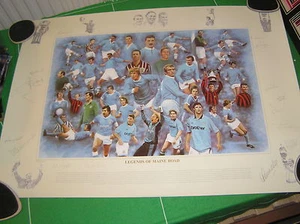 Manchester City Legends of Maine Road Limited Edition Print Signed by 17 Greats! - Picture 1 of 1