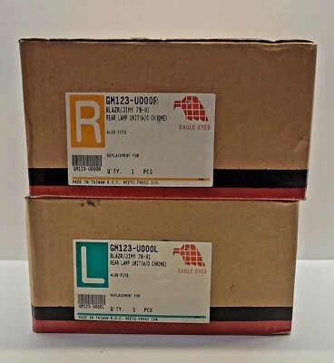 Eagle Eyes GM123-U000R & L Chevy Blazer/GMC Jimmy 78-91 Taillight Lens 36-4287 - Image 1 of 2