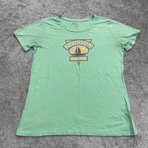 Columbia Graphic T-Shirt Womens Large Green Round Neck Short Sleeve Casual Tee - Picture 1 of 10