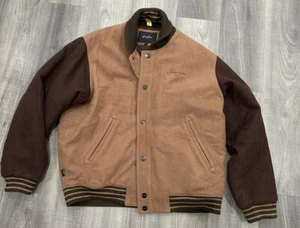 Sean John G-III Apparel Jacket Bomber Quilted Suede Wool Mix Read Description - Picture 1 of 14