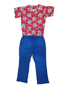 Women's 2pc Scrub Set Top & Cherokee Pants Scrubs Medical Nurse Size XL - Picture 1 of 20