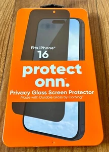 Protect Onn. Apple iPhone 16 Privacy Glass Screen Protector - Picture 1 of 2