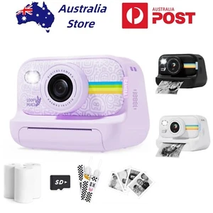 Kids Camera Instant Print 1080P HD for Kids with 3 Rolls 32GB toy Gift - Picture 1 of 12