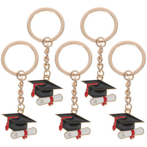  5 Pcs Graduation Key Chains Party Favors Gifts Decor Jewelry