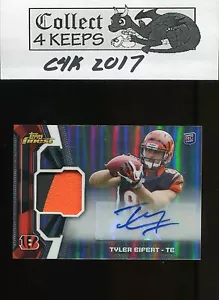 2013 Topps Finest RPA Relic Patch Auto #RAP-TE Tyler Eifert (Cincinnati Bengals) - Picture 1 of 2