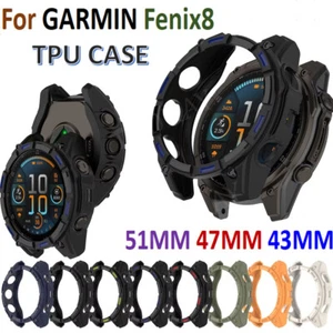 Watch Cover for Garmin Fenix 8 43/47/51mm TPU Frame Protective Case Replacement - Zdjęcie 1 z 45