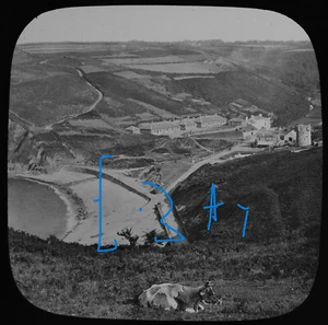 Photo JERSEY GREVE DE LECQ Magic Lantern Slide 1895 OLD ANTIQUE CHANNEL ISLANDS - Picture 1 of 5