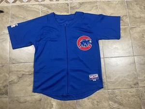 Majestic Chicago Cubs Aramis Ramirez Batting Jersey Full Zip Blue Size 52 - Picture 1 of 6