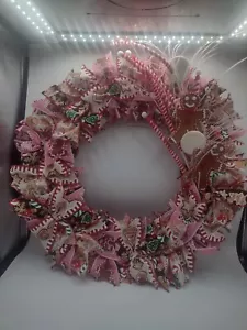 Pretty Gingerbread Ribbon Wreath For Christmas Cheer - Picture 1 of 1