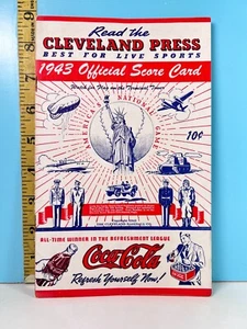 🔥 5 Sep 1943 Cleveland Indians Baseball Program v White Sox Scored HIGH GRADE🔥 - Picture 1 of 7