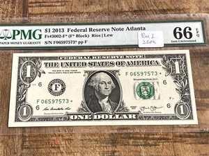 $1 2013 3001-F* Atlanta FRN PMG 66EPQ - 2nd RUN 250K STAR - Picture 1 of 2