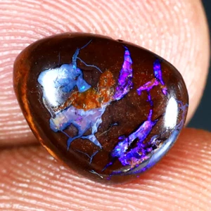3.25 ct  Fancy Cabochon (11 x 9 mm) Multi Color Australian Koroit Boulder Opal - Picture 1 of 1