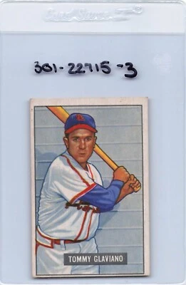 1951 Bowman #301 Tommy Glaviano Cardinals VG/EX 51B301-22715-3 - Image 1 of 2