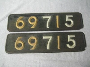 2X MALTA VINTAGE 1950s # 69715 RARE LICENSE PLATES - Picture 1 of 1