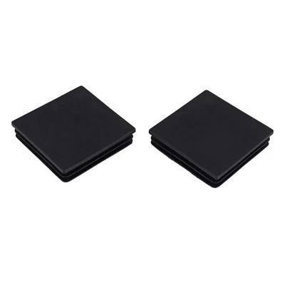 Tampas de extremidade quadrada com nervuras de plástico 100 mm x 100 mm tampa inserções de tubo 2 peças H1X31054 - Imagem 1 de 4