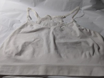 Sujetador Bralette Cacique Talla 22/24 Blanco Encaje Sin Forro Sin Alambres   Foto 1 de 4