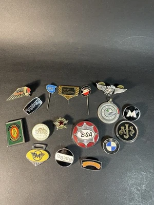 Lote de 17 prendedores de motocicleta Indian BMW Triumph BSA y otros  Foto 1 de 4