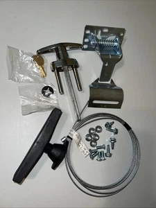Garage Door Locking Kit T-Handle Chrome Single Snap Latch Ext & Int Lock w/ Keys - Picture 1 of 10