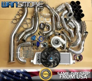 GT35 Turbocharger Bolt-on Turbo Kit for 03-06 350Z Z33 G35 Coupe VQ35DE BK - Picture 1 of 3
