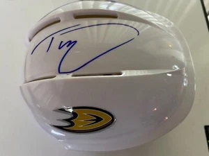 TREVOR ZEGRAS ANAHEIM DUCKS SIGNED MINI HELMET JSA COA - Picture 1 of 2