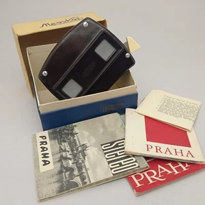 Meopta Meoscope III Bakkelite Stereo Image Viewer 6 Picture Discs Vintage 60s - Picture 1 of 8
