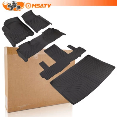 3 Row Floor Mats & Cargo Liner Set for 2021-2025 Chevrolet Suburban / GMC Yukon - Изображение 1 из 4