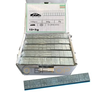 Pesi adesivi equilibratura cerchi in lega contrappesi auto barrette 12x5gr PZ100 - Foto 1 di 2