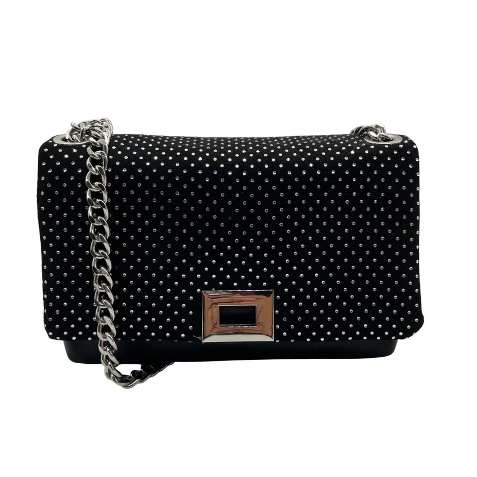 I.N.C. Bandolera acolchada International Concepts cristal negro Ajae Foto 1 de 4