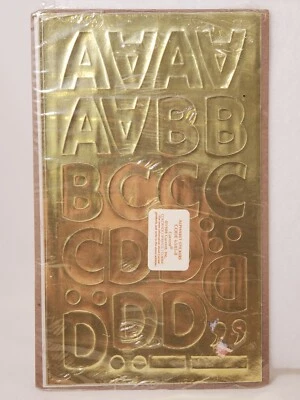 vtg 1988 Current Publishing Alphabet Stickers Gold unknown number sealed pack - Image 1 of 4