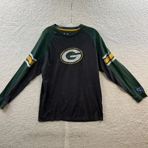 NFL Apparel Shirt Men's Large Gray Green Bay Packers Long Sleeve Tee Adult Sport - Picture 1 of 11